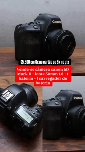 Câmera canon 6D Mark II