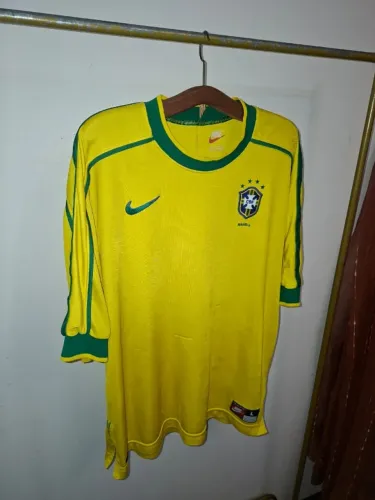 Camisa Seleção Brasileira 1998 - ORIGINAL DA ÉPOCA - Tamanho G