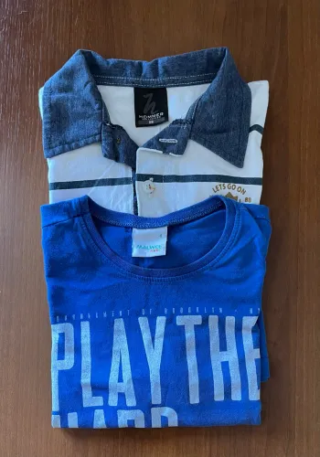 2 Camisetas para menino Tamanho 8