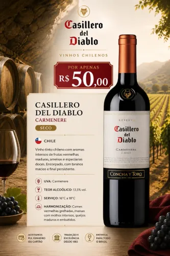 Vinho Casillero del Diablo, retire hoje!