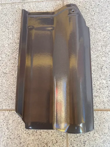 Telha de cerâmica terracota icetec chumbo 26x45 cm