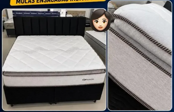 CAMA PREMIUM CASAL COM PILLOWTOP + BRINDE E ENTREGA GRATIS