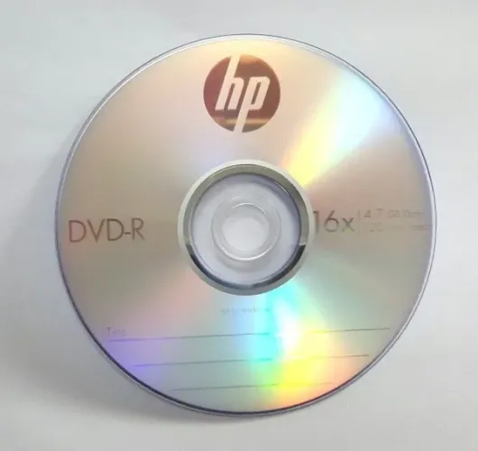 DVD-R Gravável HP 4,7GB 120Min 16X - Peça Avulsa