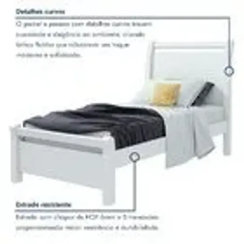 Cama Solteiro Reali MDF Alto Padrão