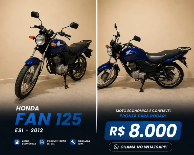Honda fan 125 vendo ou troco 