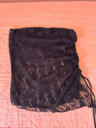 Tomara que caia preto rendado - TAM G goth fairycore