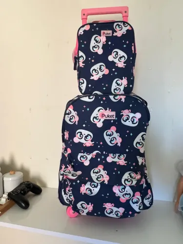 Mochila e lancheira panda Puket