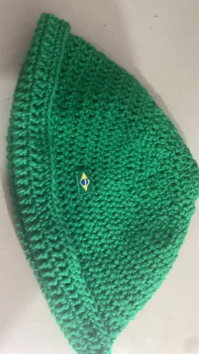 Bucket de crochê Brasil 