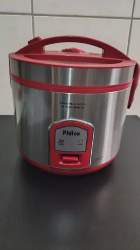 panela elétrica de arroz philco ph10 visor glass inox