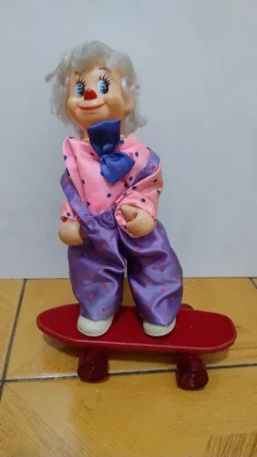 Boneco Palhaço Happy Skating Clown Vintage
