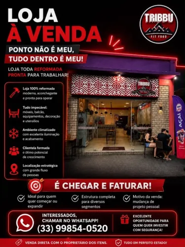 Vende-se loja de Açaí franqueada, Cidade Nobre - Ipatinga/Mg. Excelente localização