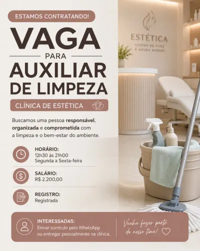 Auxiliar de limpeza 