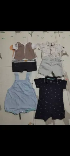 Kit romper (jardineira, macaquinho) 6-12