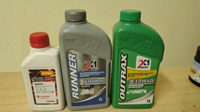 Kit óleo lubrificantes para carro e moto