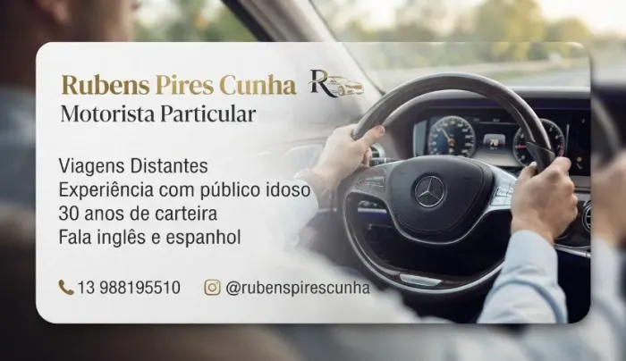 Motorista particular para viagens