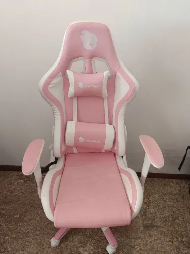 Cadeira Gamer Terabyte Rosa Pink - Reclinável + Almofadas Lombar e Pescoço
