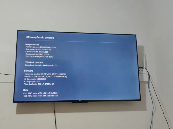 TV TCL 50 polegadas