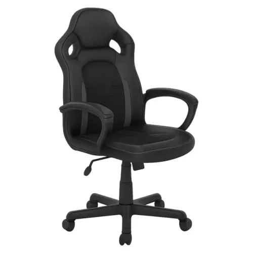 Cadeira Gamer Ergonômica Giratória Com Apoio Lombar Conforto Premium Preta 30081