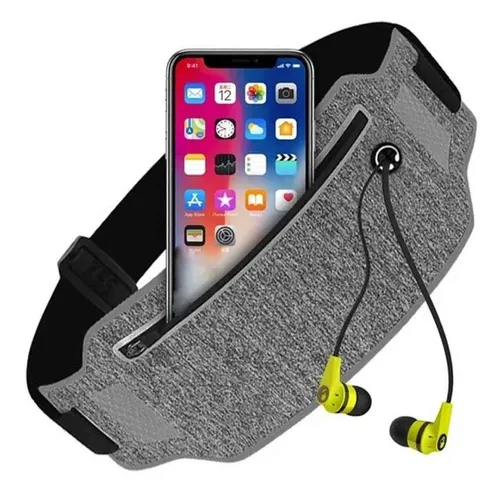 Pochete Esportiva Academia Ultra Slim P/ Corrida e Caminhada Poliéster Impermeável 