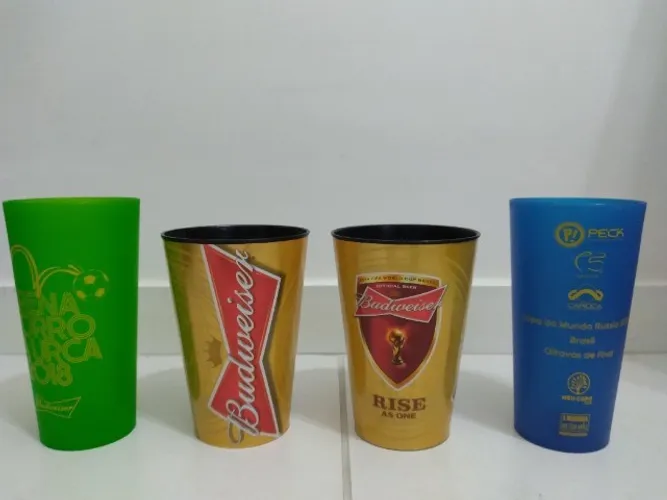 Quatro Copos Copa Do Mundo Brasil E Rússia 2014 E 2018 Budweiser