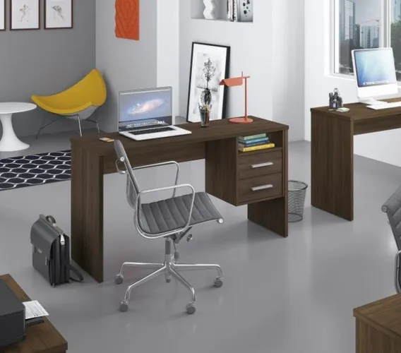 Mesa para Escritório Athenas com 2 Gavetas ! Pronta Entrega !