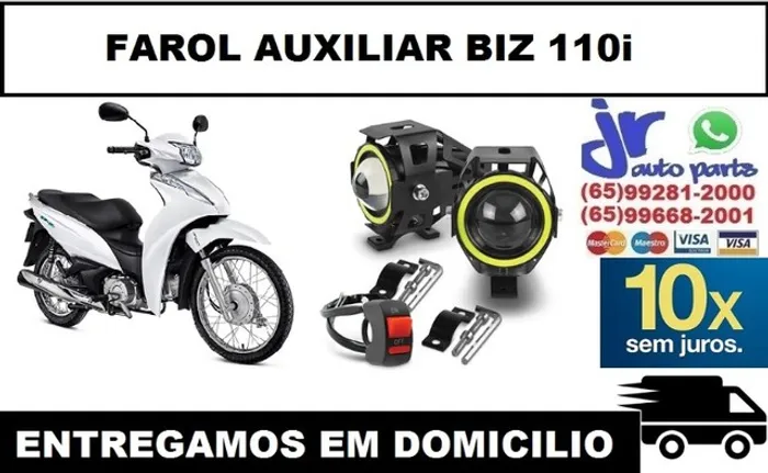 Par farol de milha biz 110 i projetor