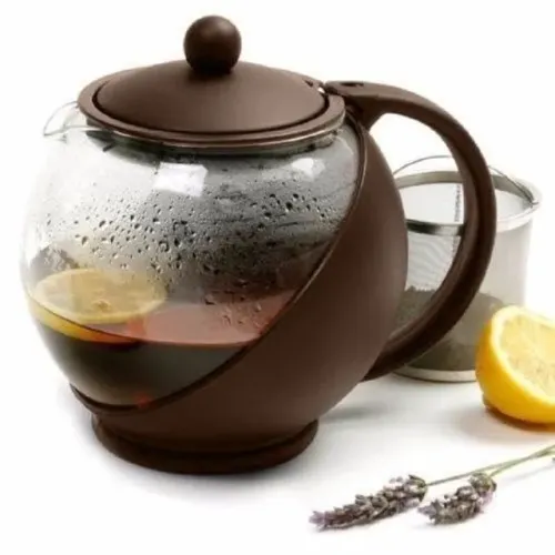 chaleira de vidro com infusor 750ml fuy169V