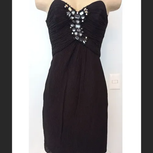 Vestido de festa curto seda Maracujá 38