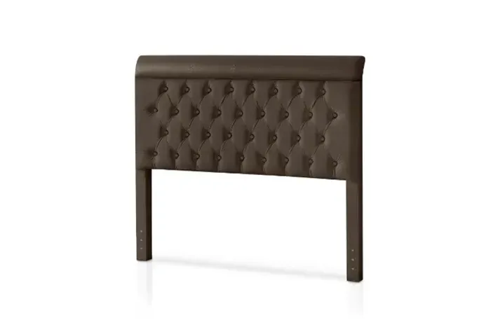 Cabeceira Casal Capri Corino Marrom Até 12x - Frete Grátis 