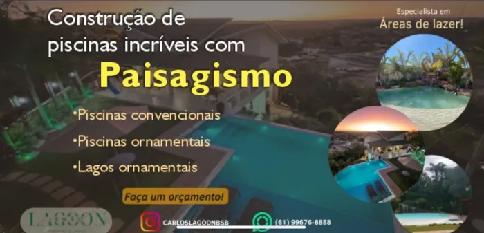 Trabalhamos com piscina e lagos ornamentais !!!