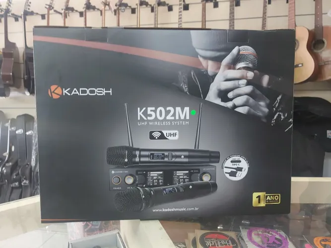 Sistema de Microfone Sem Fio KADOSH K502M UHF