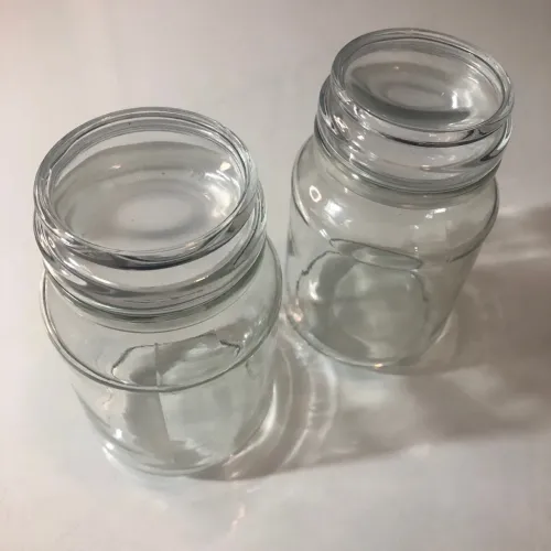 Kit 2 potes de vidro 360ml cada tampa de vidro e fechamento pressão