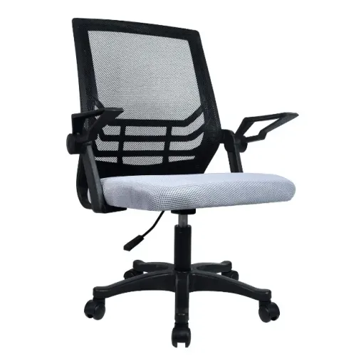 Cadeira Office Vinik LC1 Black/Gray, Braço Ajustável, Malha Mesh, Suporta 120Kg- WZett