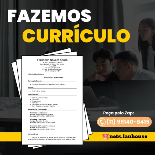 Faço o seu Currículo Profissional