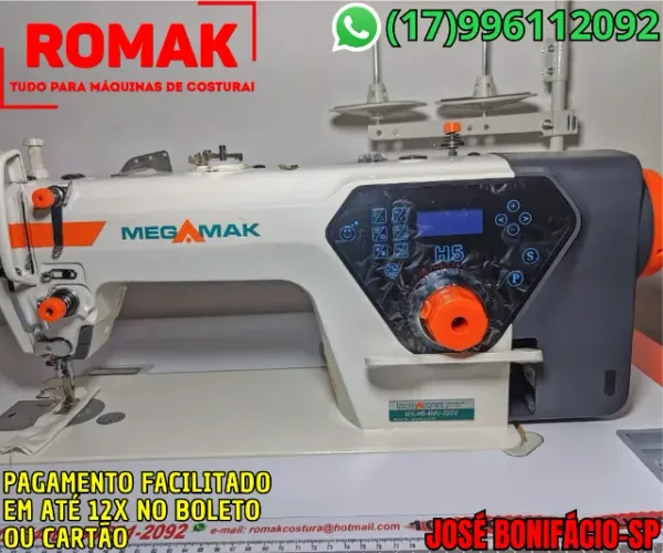 MAQUINAS DE COSTURA ELETRONICAS NOVAS, RETA, INTERLOCK, OVERLOCK, GALONEIRA, PRESPONTO