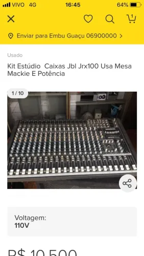Estúdio profissional Jbl Mackie