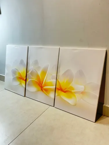 Quadros Decorativos Tecido Canvas Flores Amarelas 60x40
