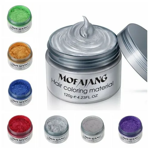 Cera Colorida Para Cabelo Lavável Mofajang/Coloração Temporária//Mude seu visual/4 Cores 