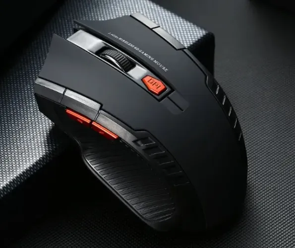 Mouse sem fio com receptor USB, 6 botões, 2.4G, 1600DPI, para computador gamer, COD-AP196 