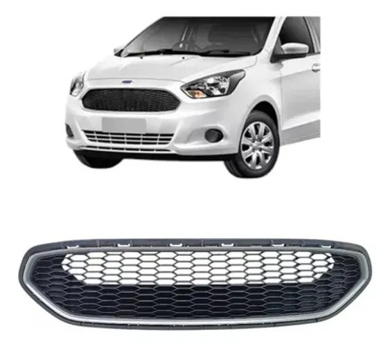 Grade Friso Parachoque Dianteiro Ford Ka 2015 2017 Usado Preto