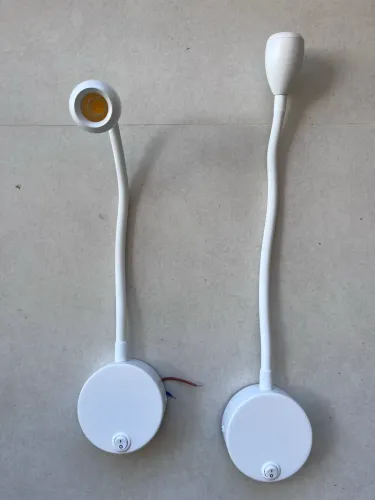 Arandela para Cabeceira Flexível Led 3w Branca Cabeceira Cama para Leitura - 110v/220v