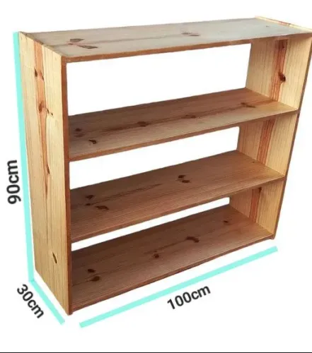 Estante de Madeira 4 Prateleiras em pinus