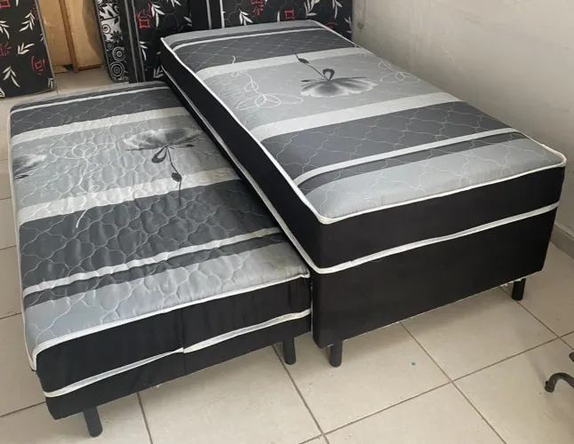 Cama Box solteiro auxiliar 