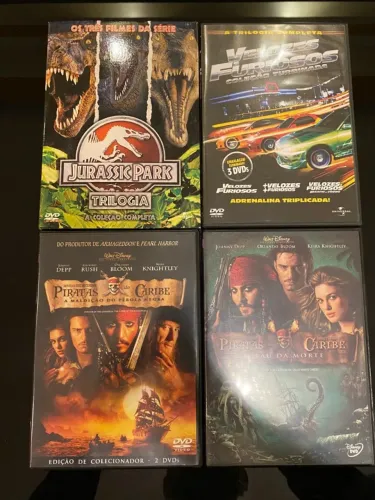 Kit com 8 Filmes de Ação e Aventura em 4 DVDs