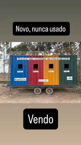 Contêiner para Coleta Seletiva de Recicláveis com Reboque ? Completo e Pronto para Uso