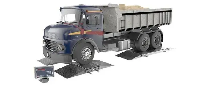 Balança para caminhão rodoviária portátil.