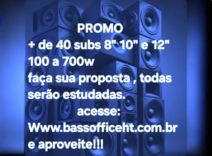 PROMO: Subs 8", 10" e 12" - 100 a 700w!