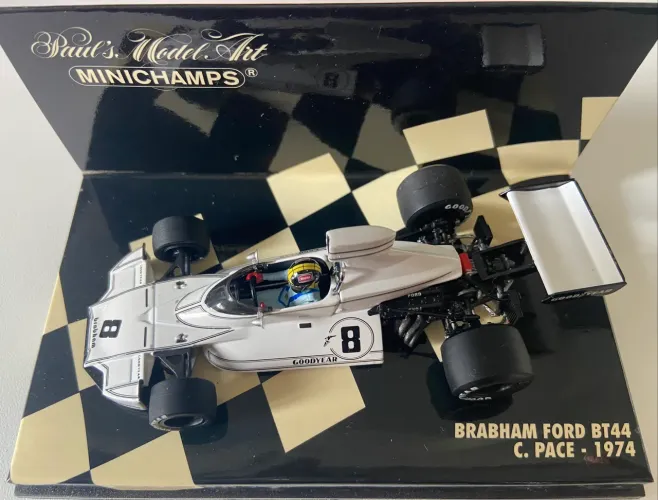 Miniatura Fórmula 1 Minichamps - Brabham BT44 - J. C. Pace