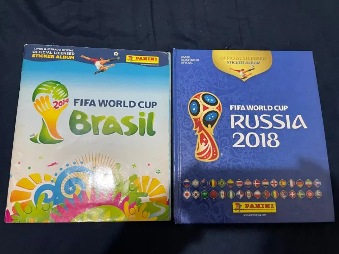 Álbum de figurinha Copa do Mundo 2014 Brasil e 2018 Rússia- Completos