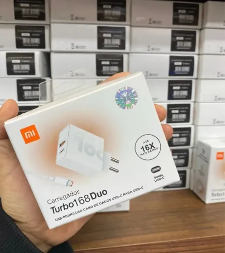 Carregador Completo Turbo168Duo 168W Xiaomi MI TIPO-C USB-C